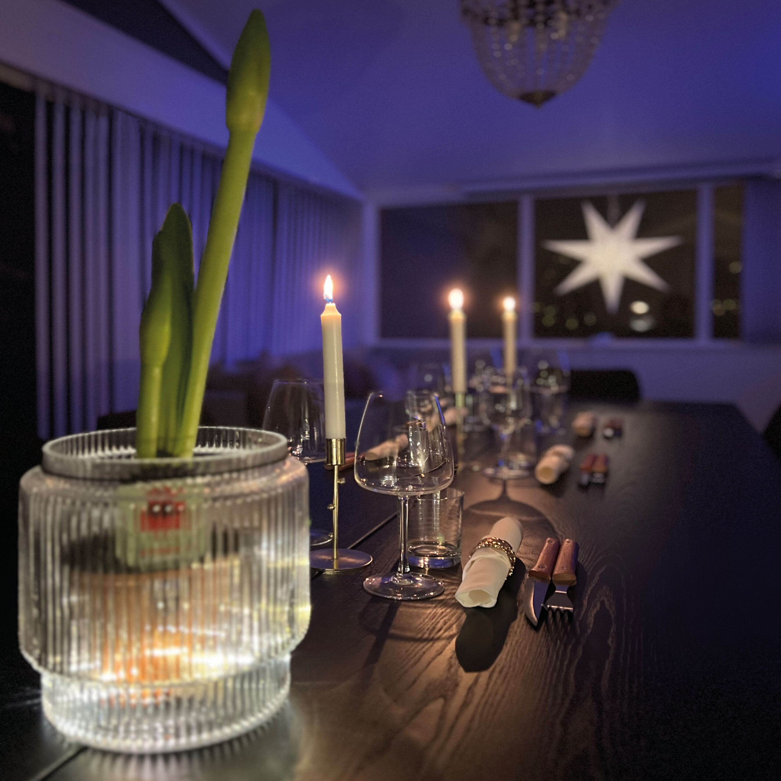 Förberedelser uterum Halle Thermo fönster julstämning