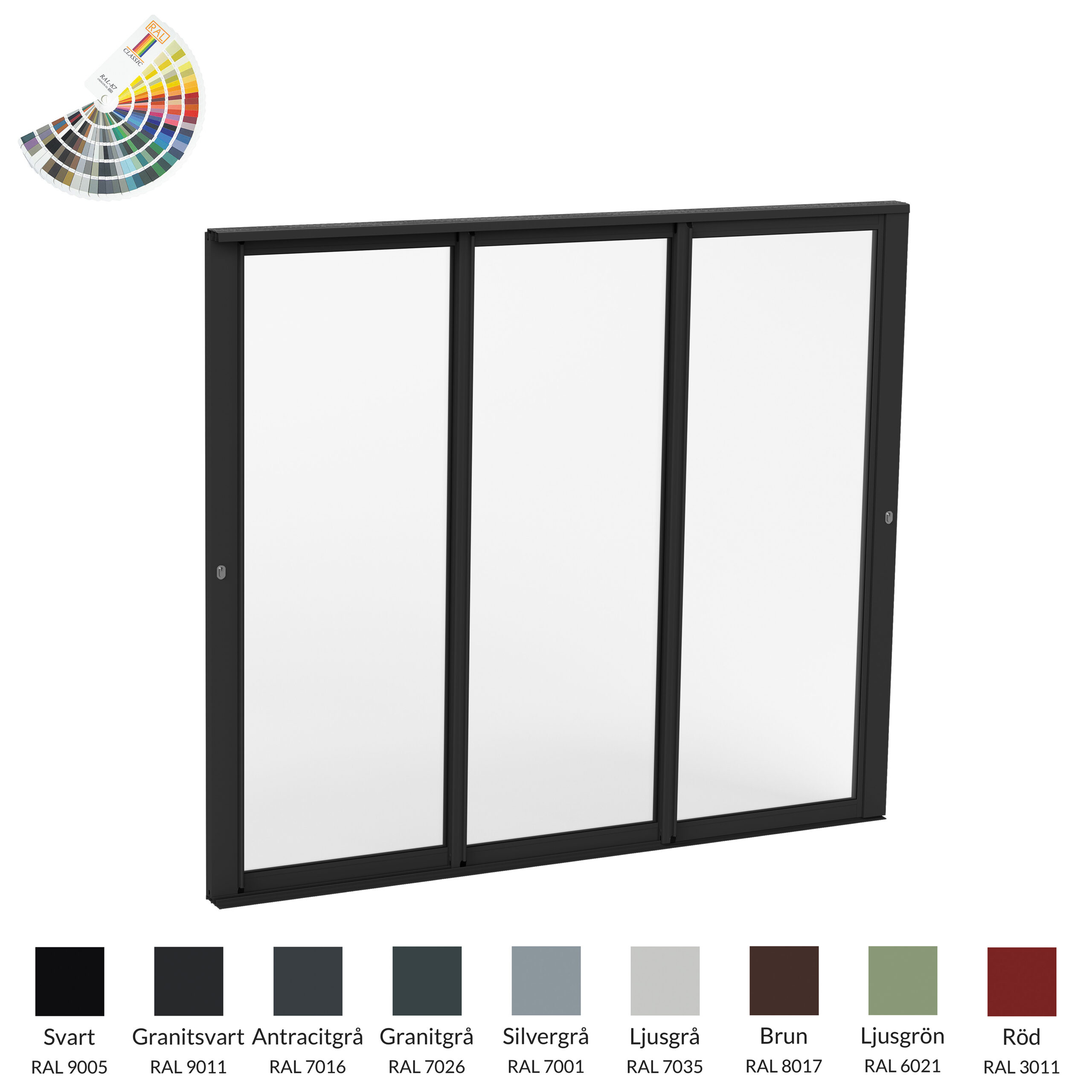 uterumspartier med svarta profiler