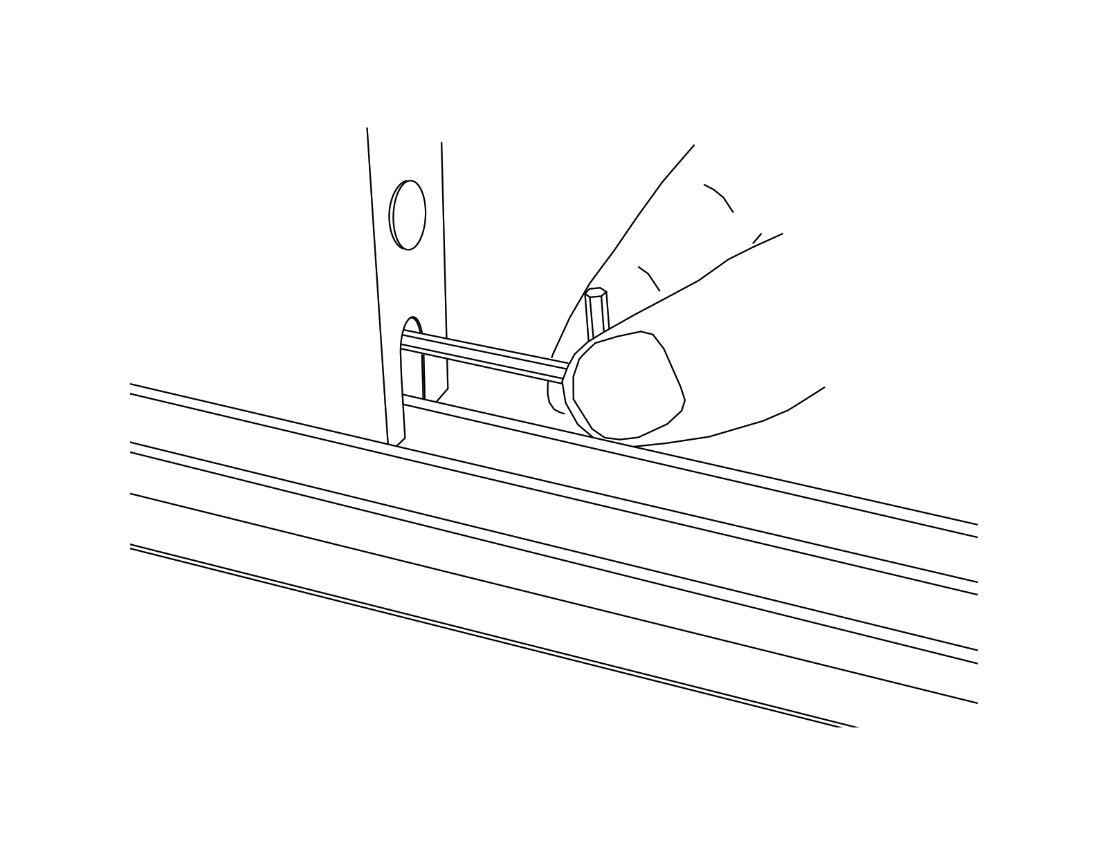 Glaspartier till uterum går att justera med justerbara hjul